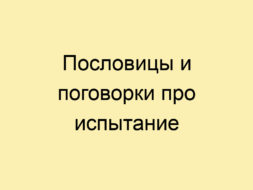 Пословицы и поговорки про испытание Пословицы и поговорки про испытание