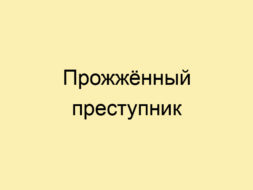 Прожжённый преступник Прожжённый преступник